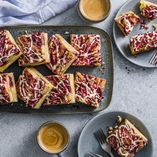 Raspberry & White Chocolate Blondie Brownie